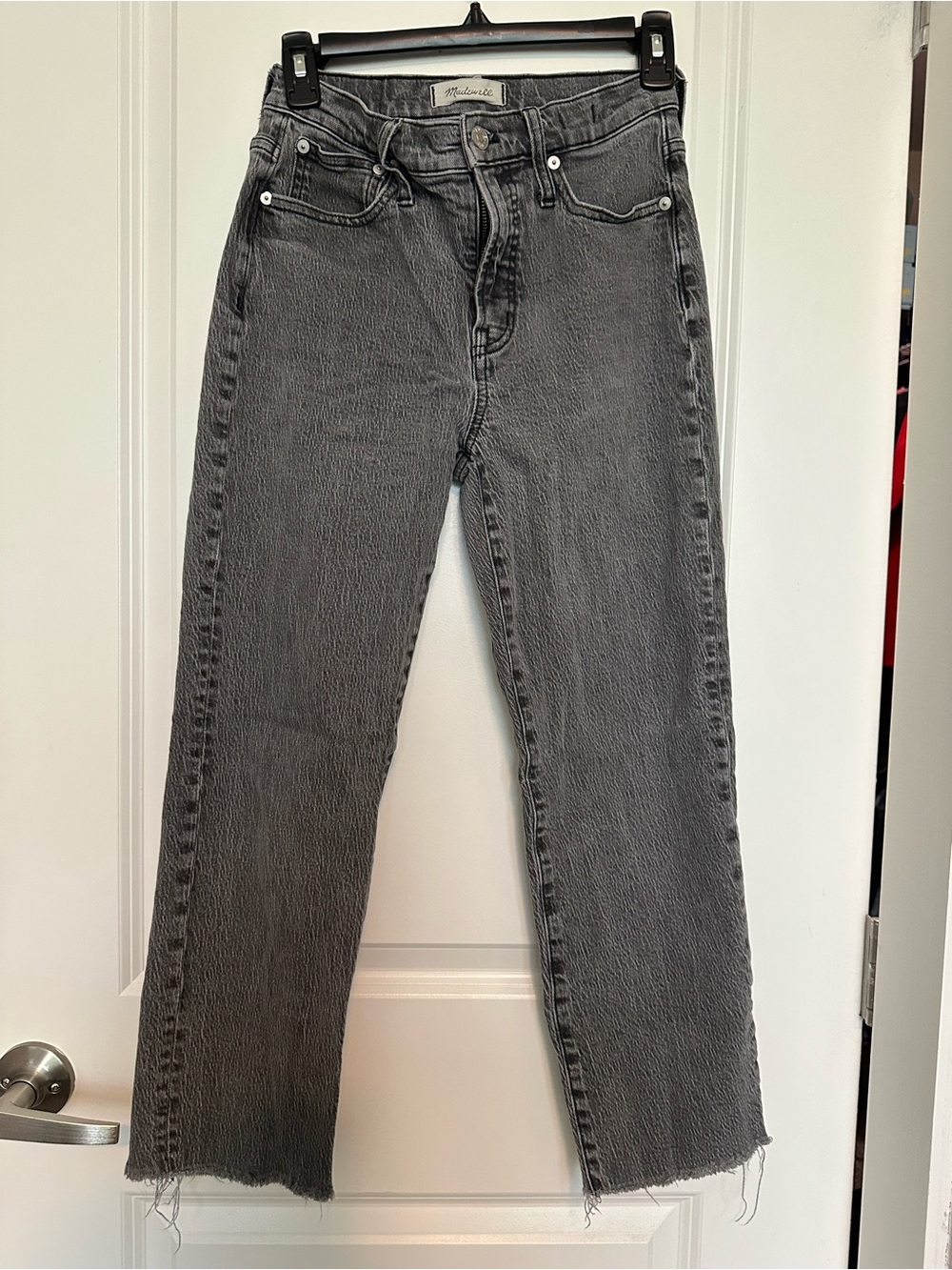 Madewell Straight-Leg Gray High-Rise Jeans